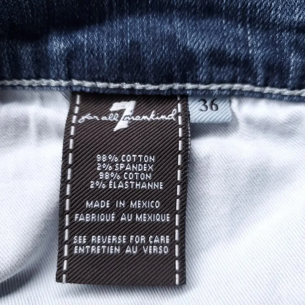 7 For All‎ Mankind Austyn Relaxed Straight Leg Jeans Men 36 Md Blue Stretch